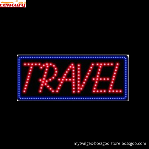 wholesale china factory price TRAVEL animated led sign